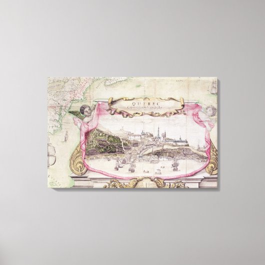 Cartouche van Quebec Canvas Afdruk (Voorkant)