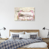 Cartouche van Quebec Canvas Afdruk (Insitu (Slaapkamer))