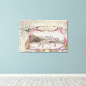 Cartouche van Quebec Canvas Afdruk (Insitu (Houten vloer))