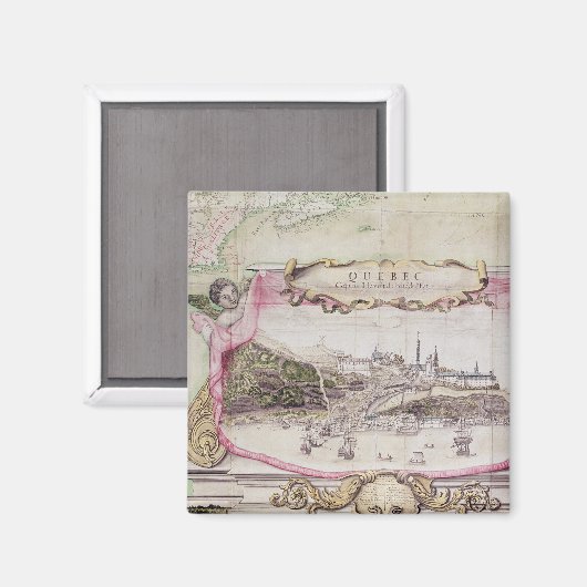 Cartouche van Quebec Magneet (Voorkant / Achterkant)