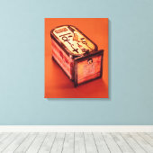 Cartouchvormige doos canvas afdruk (Insitu (Houten vloer))