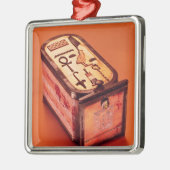 Cartouchvormige doos metalen ornament (Links)