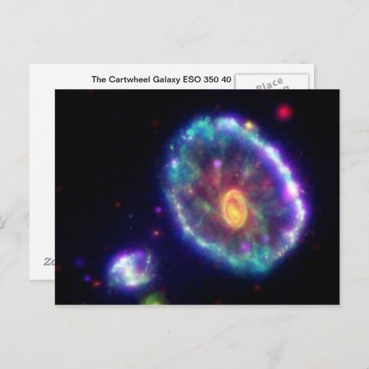 Cartwheel Galaxy Briefkaart (Voorkant / Achterkant)
