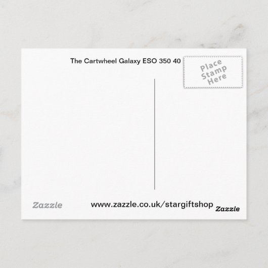 Cartwheel Galaxy Briefkaart (Achterkant)