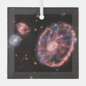 Cartwheel Galaxy, James Webb Space Telescope Glas Ornament (Voorkant)