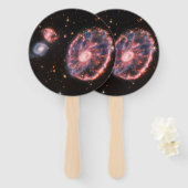 Cartwheel Galaxy, James Webb Space Telescope Handwaaier (Voorkant en achterkant)