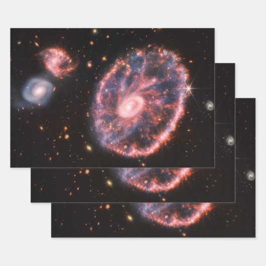 Cartwheel Galaxy, James Webb Space Telescope Inpakpapier Vel (Set)