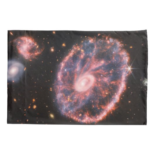 Cartwheel Galaxy, James Webb Space Telescope Kussensloop (Achterkant-Links)