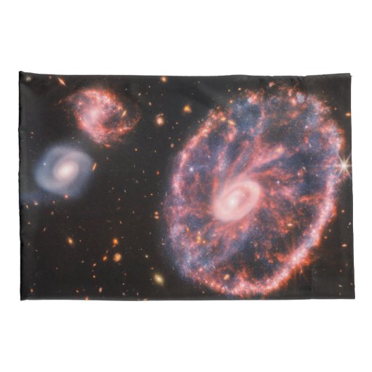 Cartwheel Galaxy, James Webb Space Telescope Kussensloop (Achterkant-Rechts)