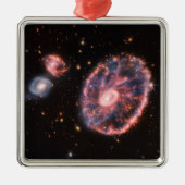 Cartwheel Galaxy, James Webb Space Telescope Metalen Ornament (Voorkant)