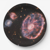 Cartwheel Galaxy, James Webb Space Telescope Papieren Bordje (Voorkant)