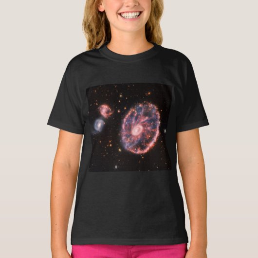 Cartwheel Galaxy, James Webb Space Telescope T-shirt (Voorkant)