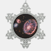 Cartwheel Galaxy, James Webb Space Telescope Tin Sneeuwvlok Ornament (Voorkant)