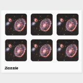 Cartwheel Galaxy, James Webb Space Telescope Vierkante Sticker (Vel)