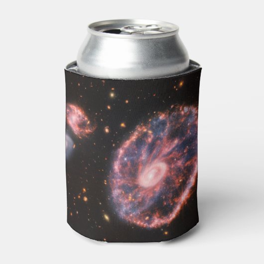 Cartwheel Galaxy JWST James Webb Space Telescope Blikjeskoeler (Blikje Voorkant)