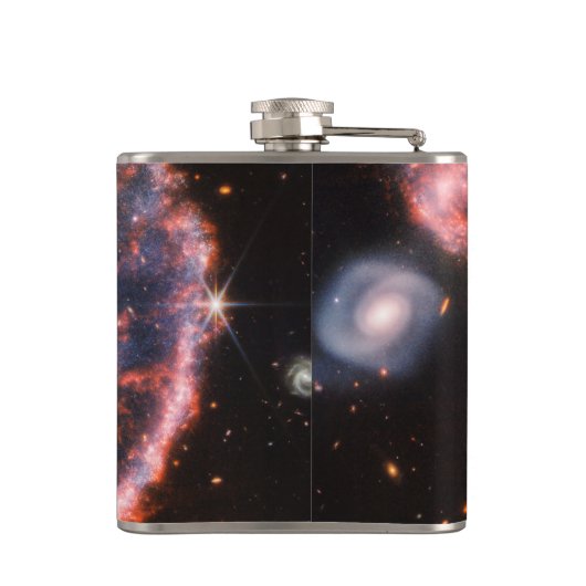 Cartwheel Galaxy JWST James Webb Space Telescope Heupfles (Achterkant)