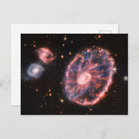 Cartwheel Galaxy JWST James Webb Space Telescope I Briefkaart (Voorkant / Achterkant)