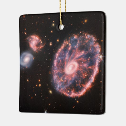 Cartwheel Galaxy JWST James Webb Space Telescope Keramisch Ornament (Links)