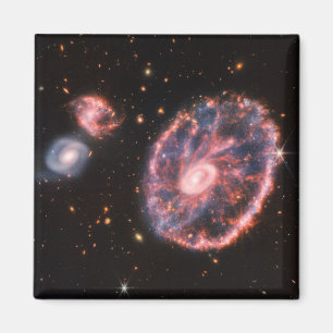 Cartwheel Galaxy JWST James Webb Space Telescope Magneet