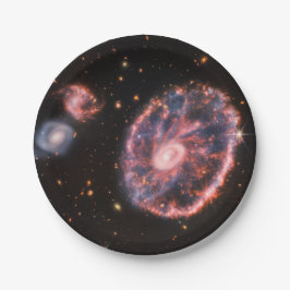 Cartwheel Galaxy JWST James Webb Space Telescope Papieren Bordje