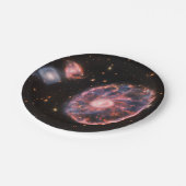 Cartwheel Galaxy JWST James Webb Space Telescope Papieren Bordje (Gekanteld)