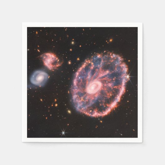 Cartwheel Galaxy JWST James Webb Space Telescope Servet (Voorkant)