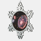 Cartwheel Galaxy JWST James Webb Space Telescope Tin Sneeuwvlok Ornament (Rechts)