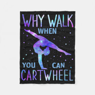 Cartwheel Gymnast Girl Fleece Deken