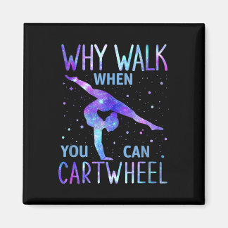 Cartwheel Gymnast Girl Magneet