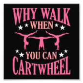Cartwheel Gymnastics Gymnast Gymnastic Sports Love Foto Afdruk (Voorkant)