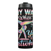 Cartwheel Joy: Gymnastiek, Regenboog, Energie Thermosbeker (Voorkant)