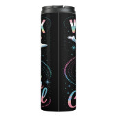 Cartwheel Joy: Gymnastiek, Regenboog, Energie Thermosbeker (Achterkant)