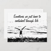 Cartwheel met Inspirerend Quote | Briefkaart (Voorkant / Achterkant)