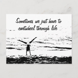 Cartwheel met Inspirerend Quote | Briefkaart