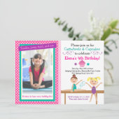 Cartwheels en Cupcakes Gymnastics Birthday Kaart (Staand voorkant)