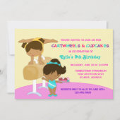 Cartwheels en Cupcakes Gymnastics Birthday Party Kaart (Voorkant)