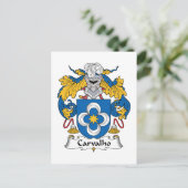 Carvalho Family Crest Briefkaart (Staand voorkant)