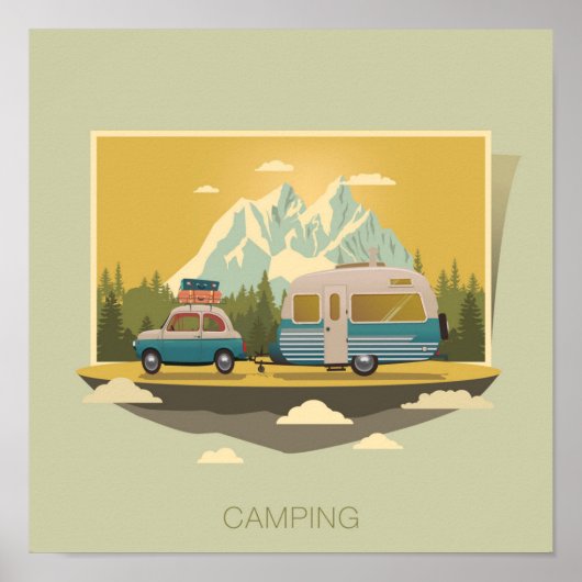 Carvan Camping Poster (Voorkant)