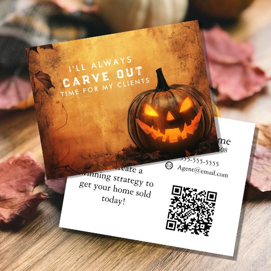 Carve Out Time Pumpkin Referral Program Aankondigingskaart