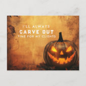 Carve Out Time Pumpkin Referral Program Aankondigingskaart (Voorkant)
