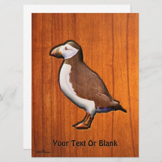 Carved Atlantic Puffin (Voorkant / Achterkant)