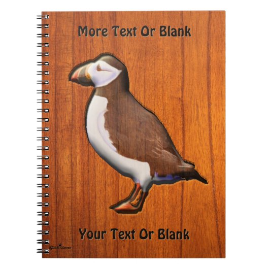 Carved Atlantic Puffin Notitieboek (Voorkant)