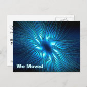 Carved Blue Star Aankondigingskaart (Voorkant / Achterkant)