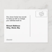 Carved Blue Star Aankondigingskaart (Achterkant)