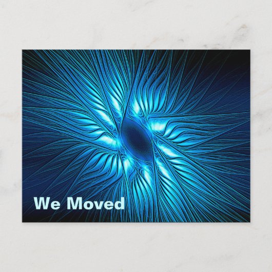 Carved Blue Star Aankondigingskaart (Voorkant)