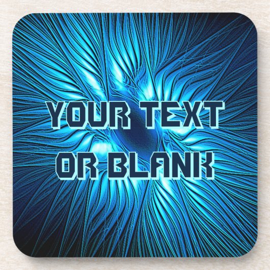 Carved Blue Star Bier Onderzetter (Voorkant)