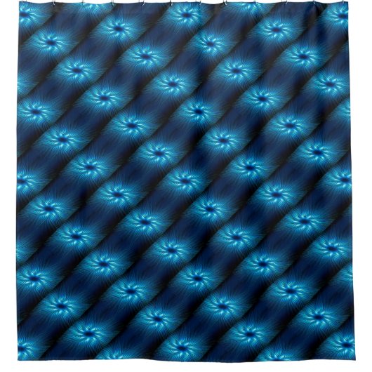 Carved Blue Star Douchegordijn (Voorkant)