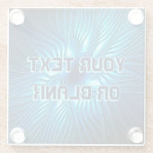 Carved Blue Star Glazen Onderzetter (Achterkant)