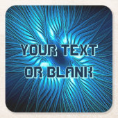 Carved Blue Star Kartonnen Onderzetters (Voorkant)