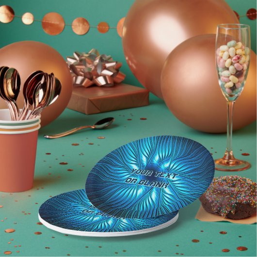 Carved Blue Star Papieren Bordje (Multi)